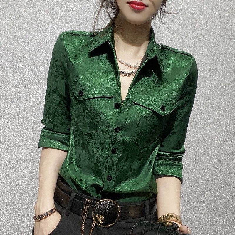 Women Formal Office Wear Tops - Blus lengan panjang penuh wanita, Atasan
