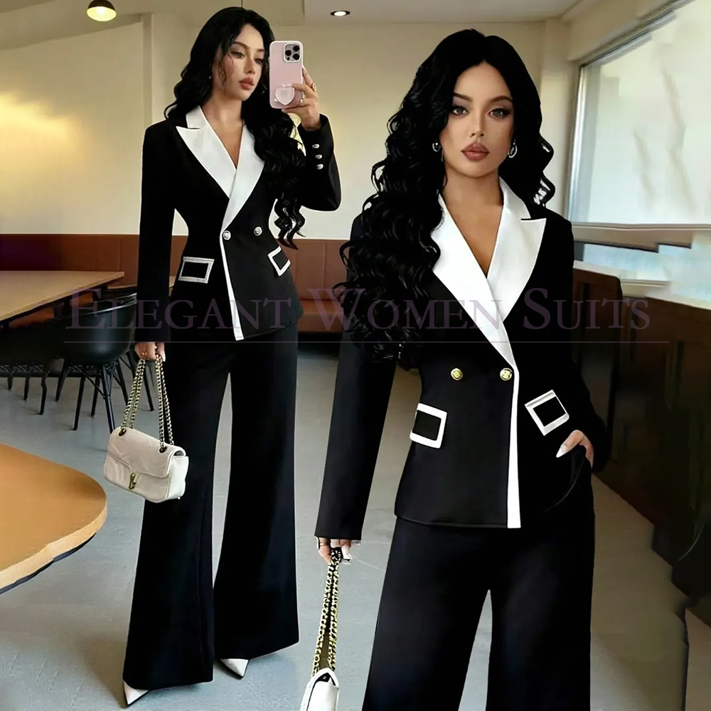 Blazer Set Women Formal - Setelan Wanita Mewah Warna Hitam 2