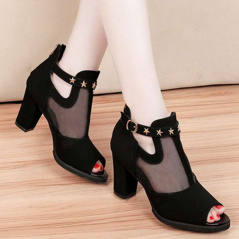 Women Formal Wear For Office - Sandal Wanita Hak Tinggi Model Peep