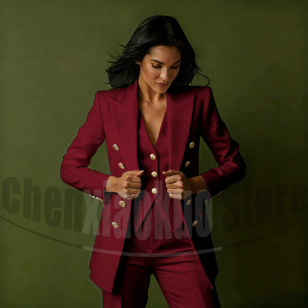 Setelan Jas Wanita Tiga Potong - Women'S Elegant Formal Wear ulasan dan harga