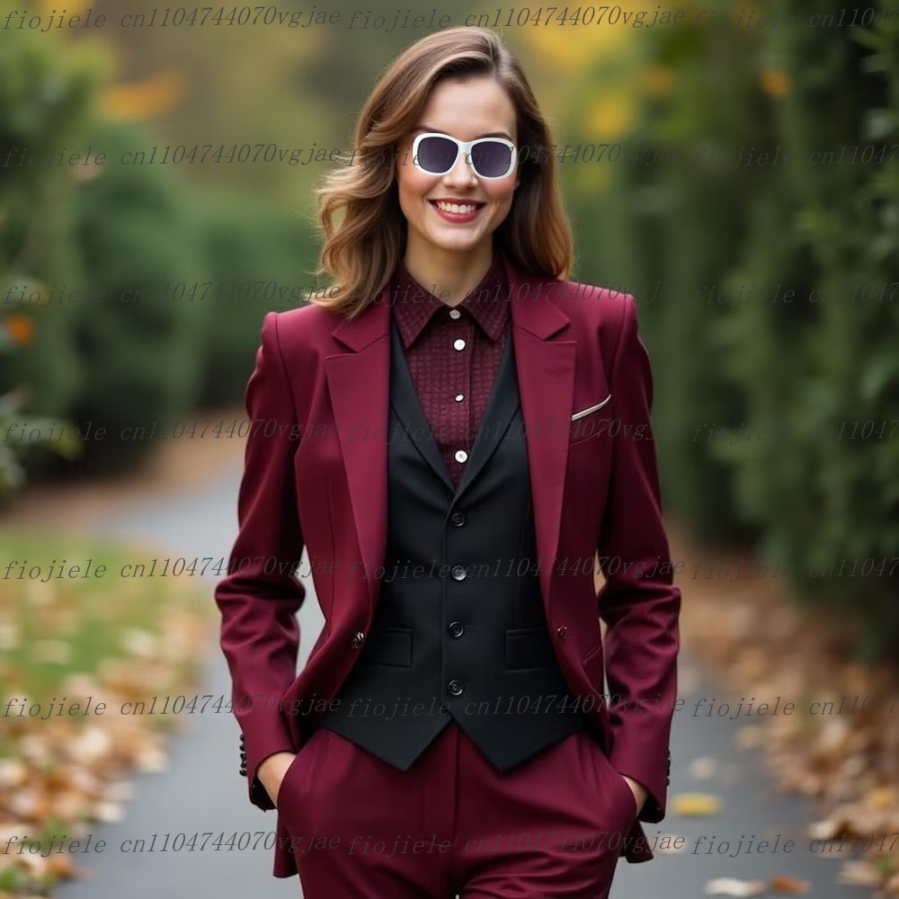 Setelan Jas Wanita Formal Burg - Blazer Set Women Formal ulasan dan harga