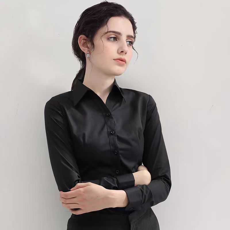 Kemeja Hitam Musim Panas Atasa - Women Formal Wear Black And White ulasan dan harga