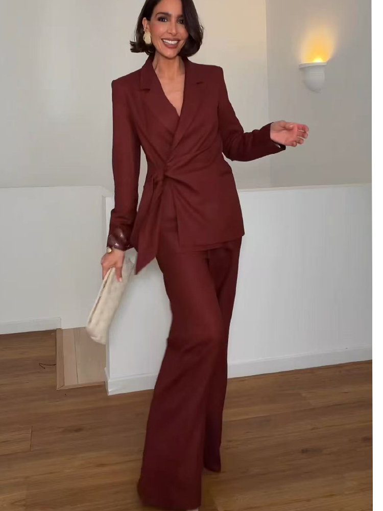 Setelan Blazer Celana Wanita K - Women'S Elegant Formal Wear ulasan dan harga