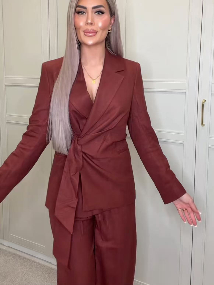 Setelan Blazer Celana Wanita K - Women'S Elegant Formal Wear ulasan dan harga