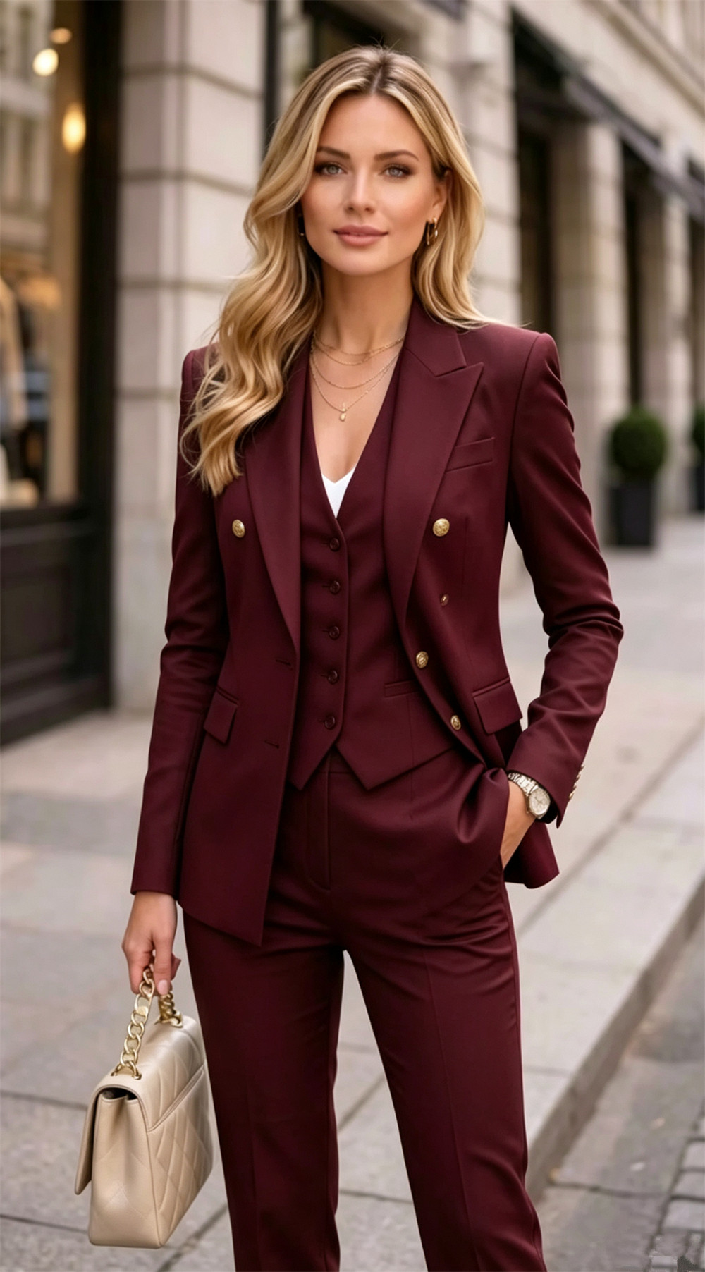 Setelan Jas Wanita Lavender 2- - Blazer Set Women Formal ulasan dan harga