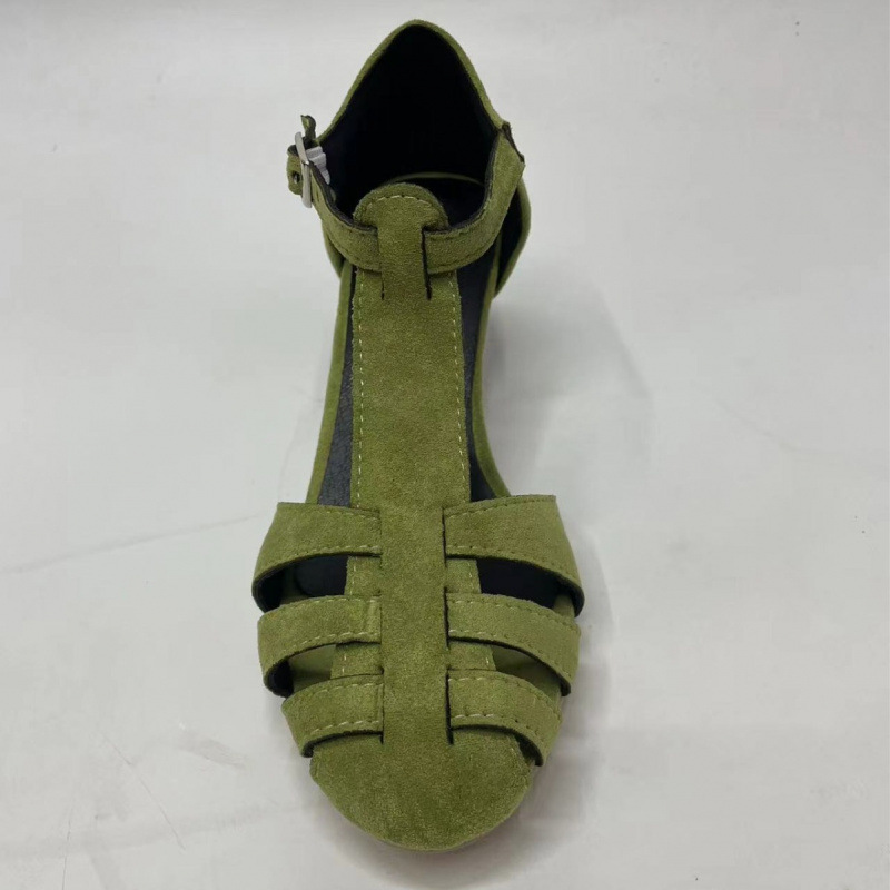 Sandal Wanita Hijau Suede Kitt - Women Formal Wear For Office ulasan dan harga