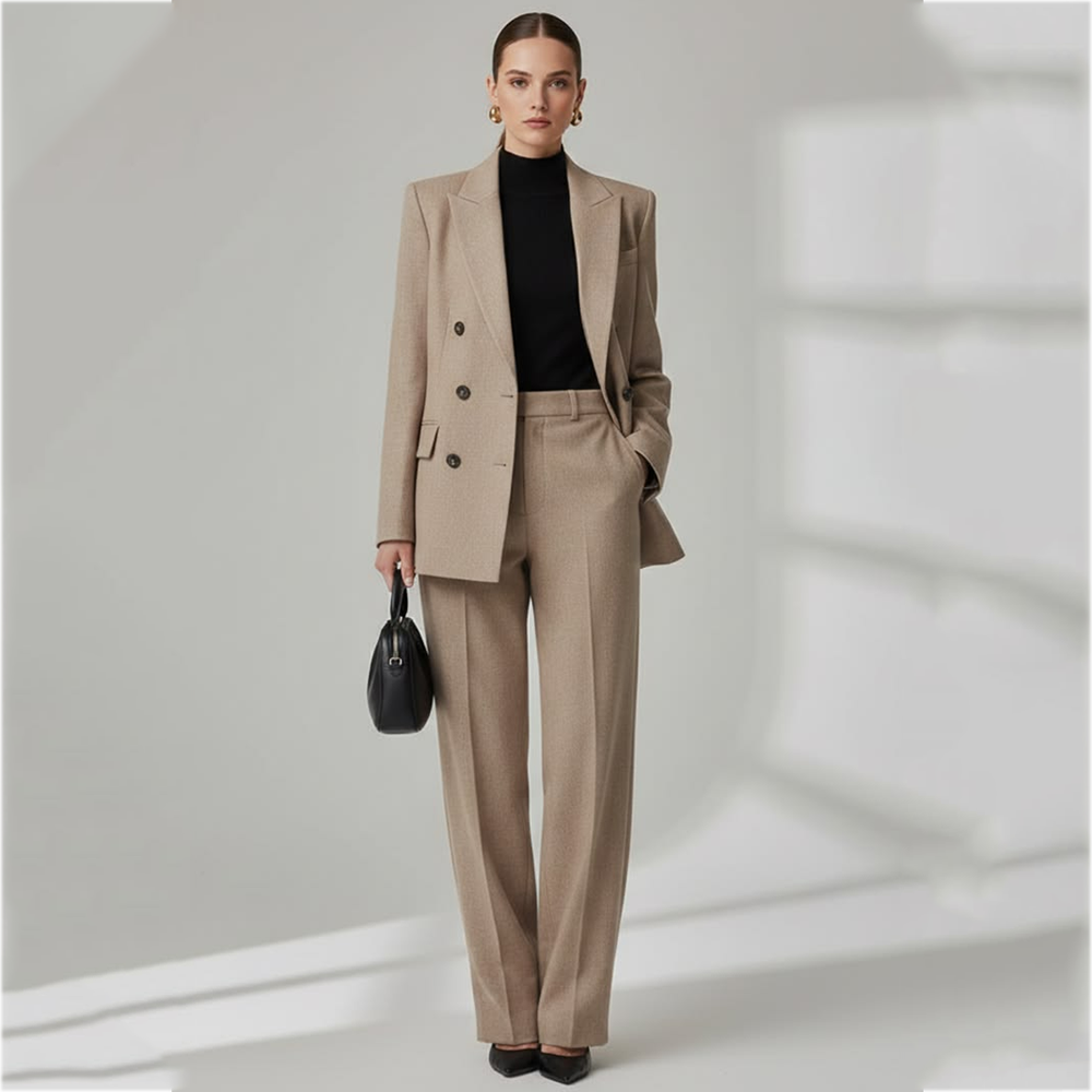 Setelan Jas Wanita Double Brea - Women'S Elegant Formal Wear ulasan dan harga
