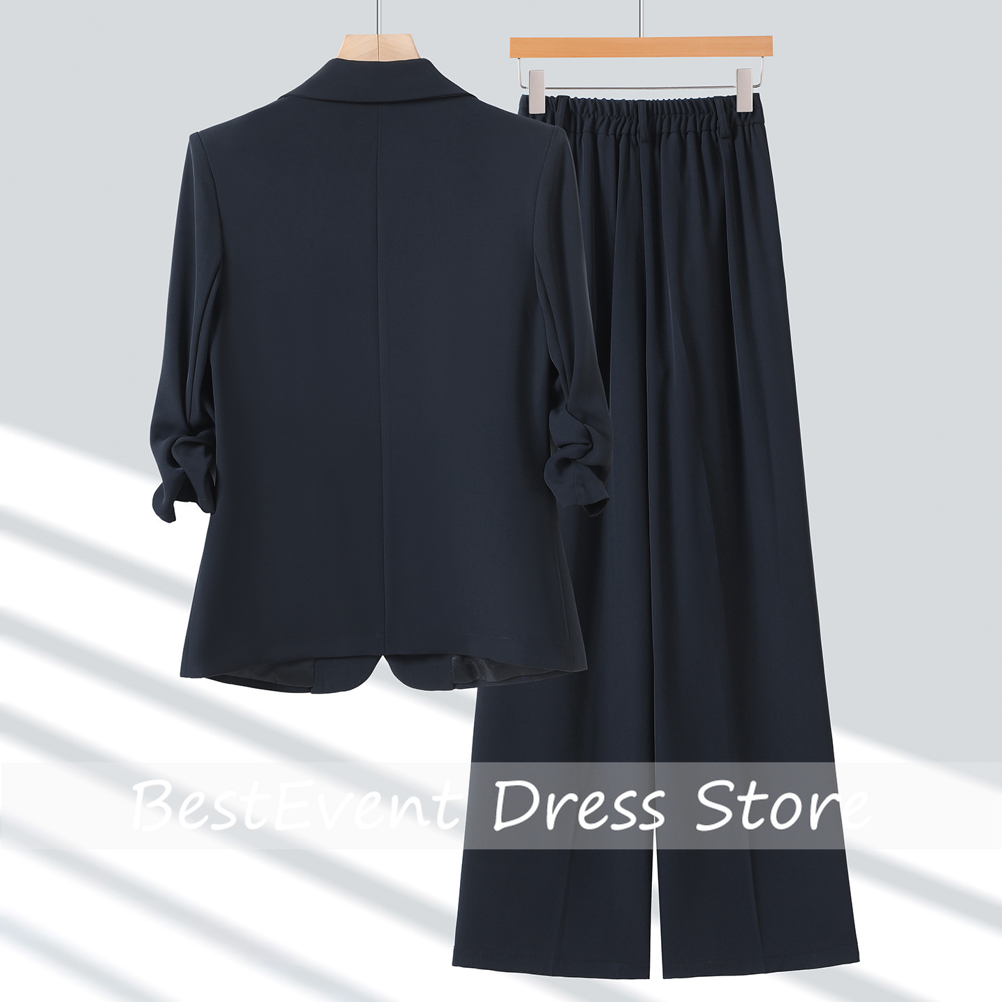 Jas Wanita Biru Muda Gaya Kasu - Blazer Set Women Formal ulasan dan harga