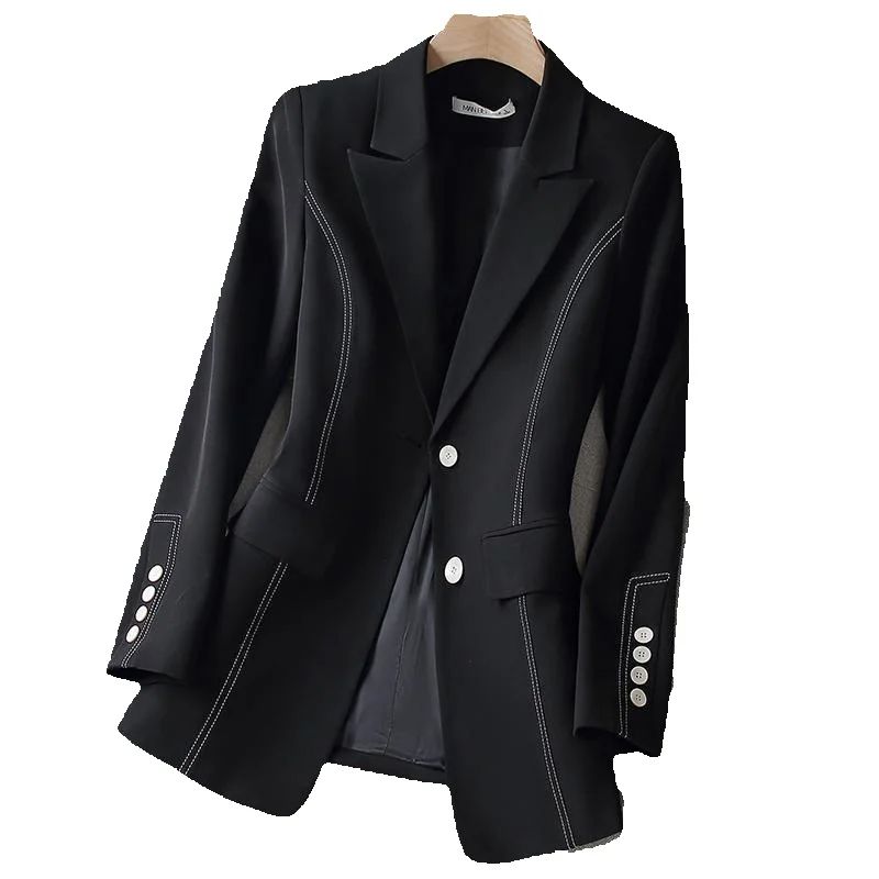 Blazer Formal Wanita Fashion B - Women Formal Wear Black And White ulasan dan harga