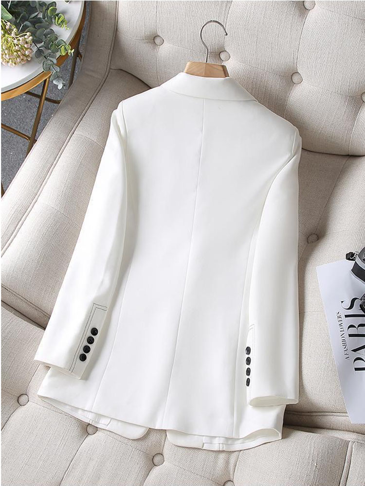 Blazer Formal Wanita Fashion B - Women Formal Wear Black And White ulasan dan harga