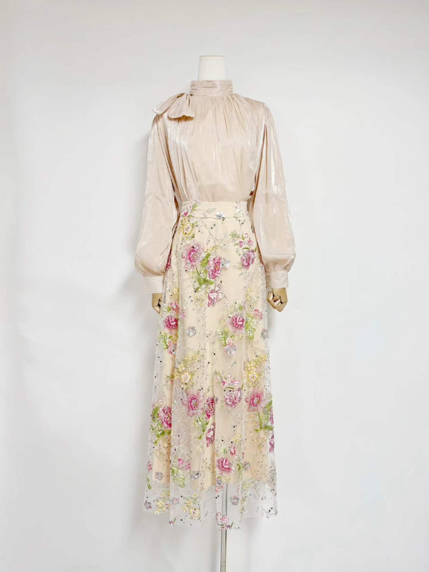VGH Set Dua Potong Motif Bunga - Women'S Elegant Formal Wear ulasan dan harga