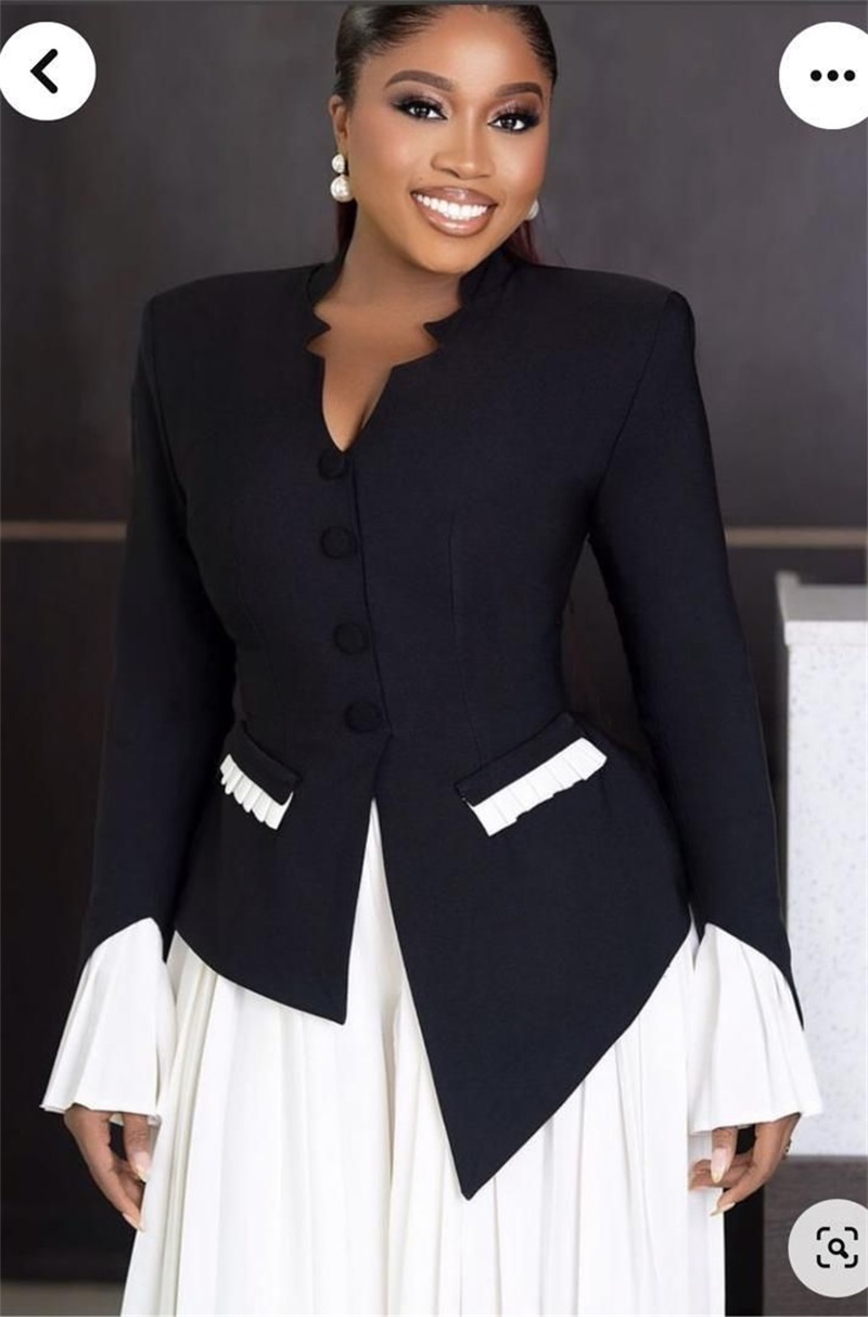 Setelan Jas Wanita Hitam Putih - Women Formal Wear Black And White ulasan dan harga