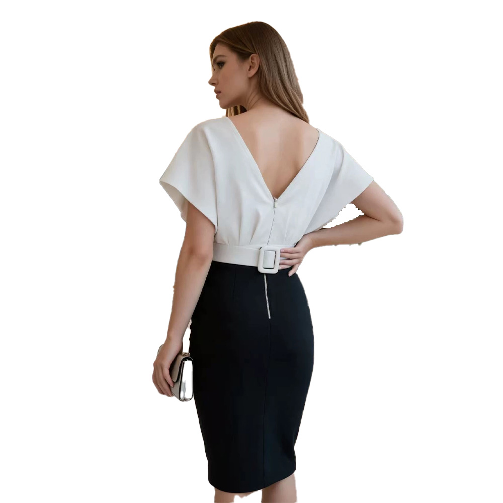 Dua Kemeja Palsu Pakaian Wanit - Women Formal Wear Black And White ulasan dan harga