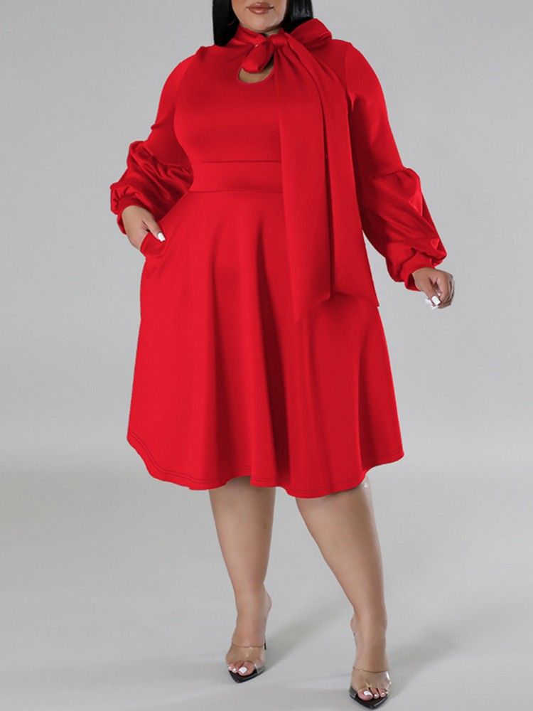 Gaun Midi XL-5XL Plus ukuran E - Women Formal Office Wear Tops ulasan dan harga