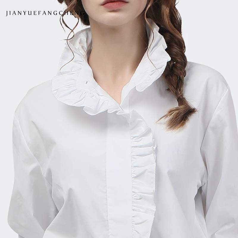 Anggun Kerutan Wanita Putih Ke - Women Formal Office Wear Tops ulasan dan harga