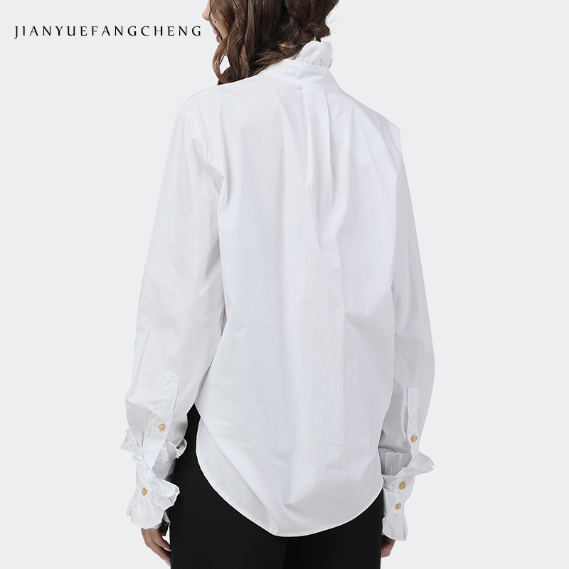 Anggun Kerutan Wanita Putih Ke - Women Formal Office Wear Tops ulasan dan harga